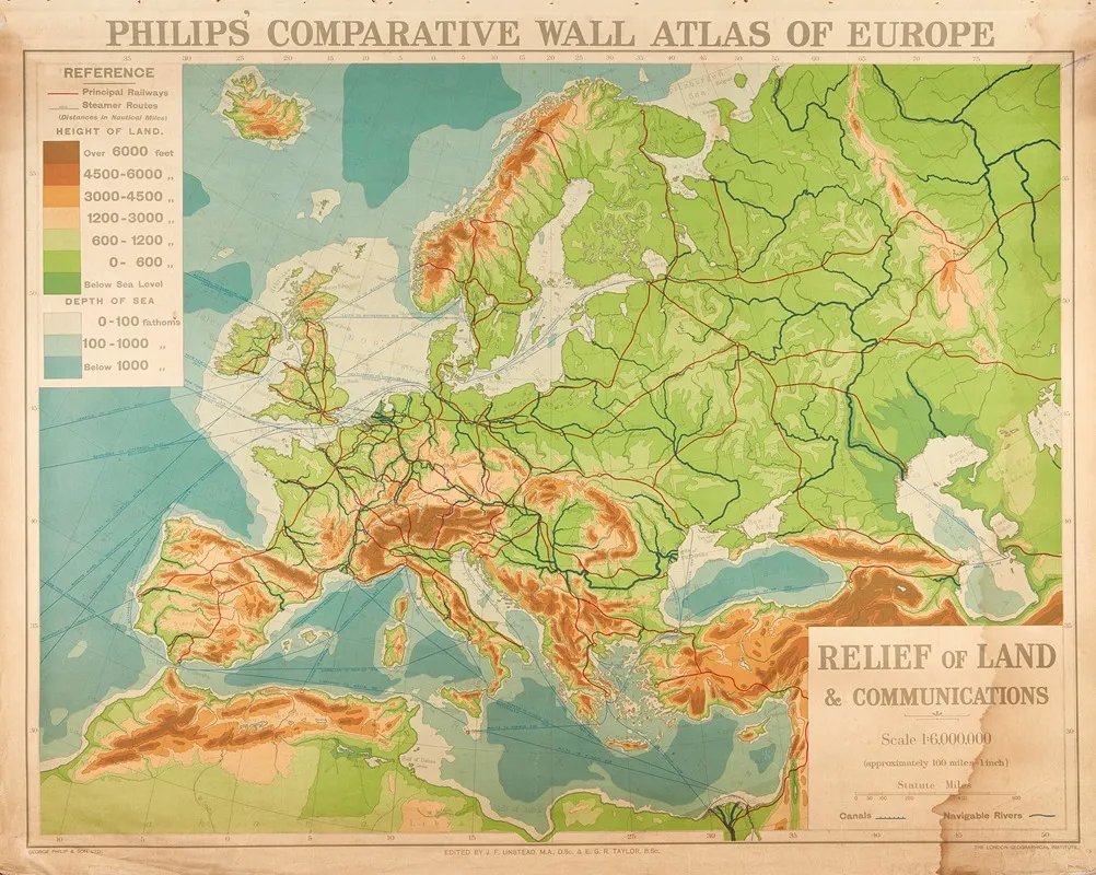 Europe Relief Of Land Communications