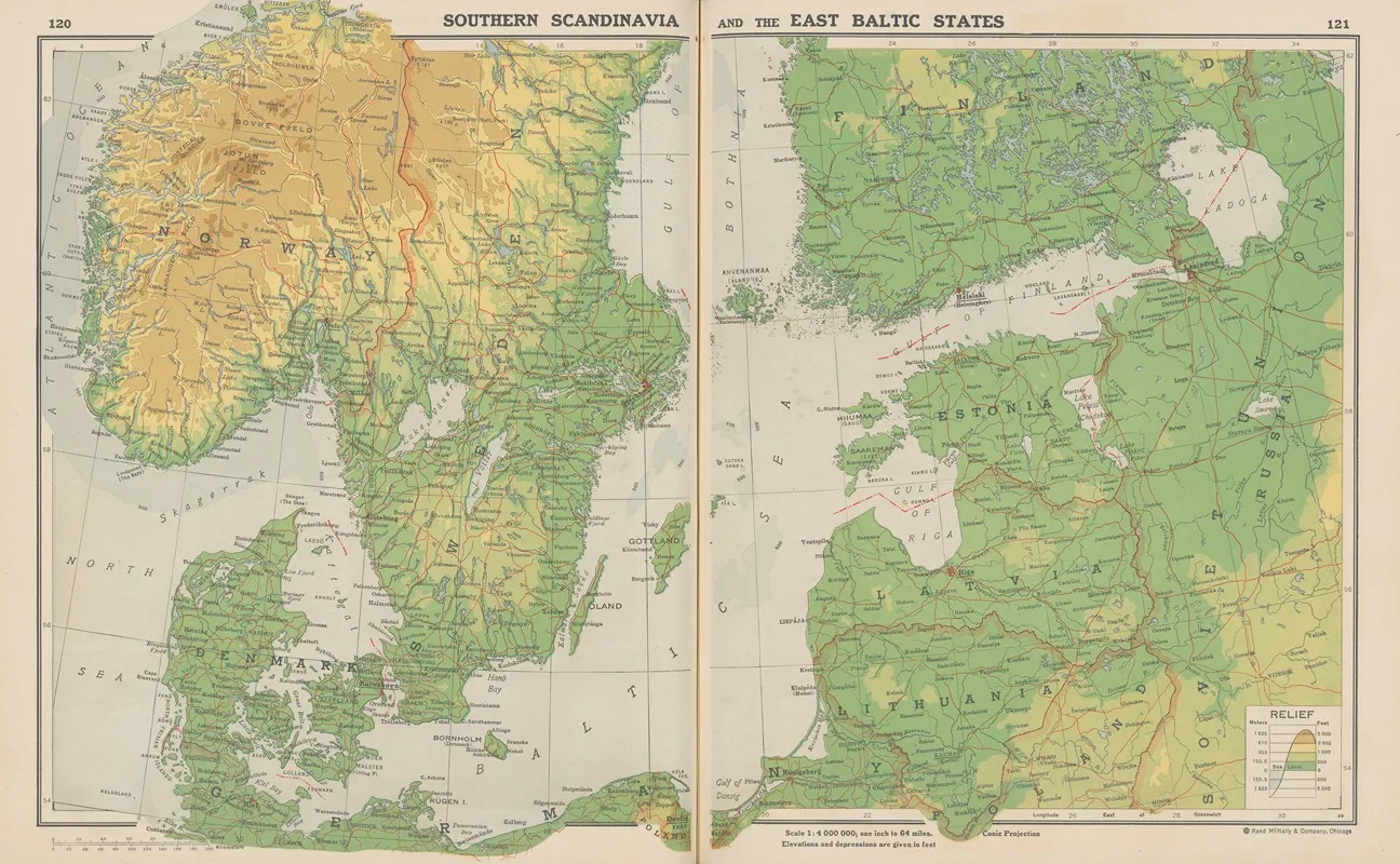 Europe Southern Scandinavia And The East Baltic States Wall Art by John Paul Goode - High-Resolution Digital Print