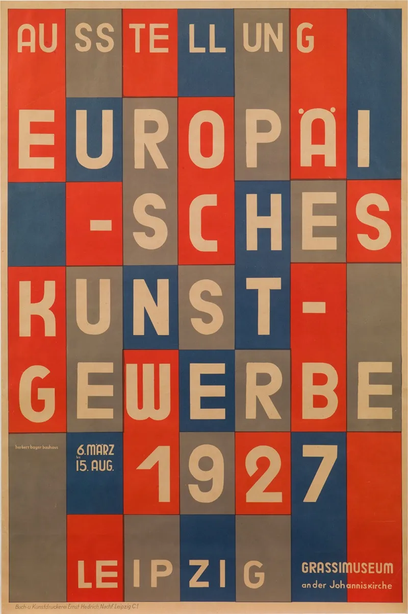 European Arts And Crafts Exhibition Wall Art by Herbert Bayer - High-Resolution Digital Print
