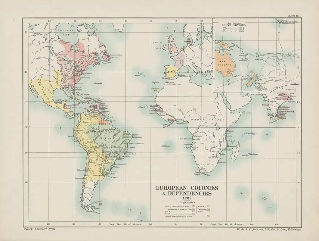 European‎ ‎colonies‎ ‎and‎ ‎dependencies Wall Art by Reginald Lane Poole - High-Resolution Digital Print