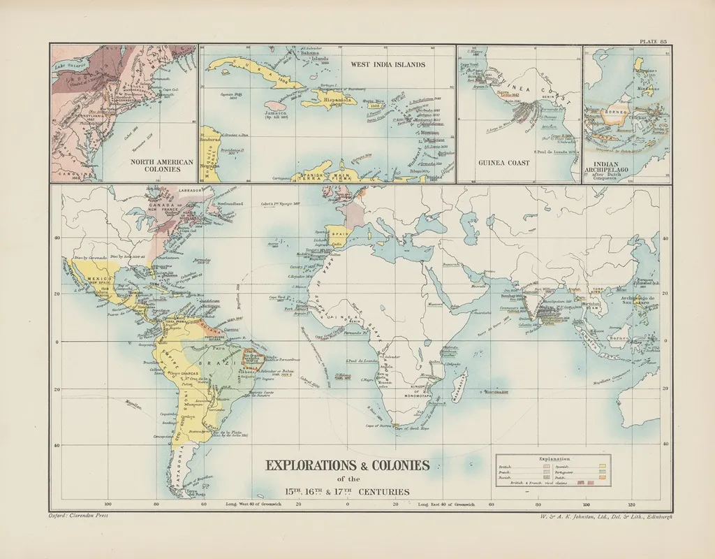 European%e2%80%8e %e2%80%8eexplorations%e2%80%8e %e2%80%8eand%e2%80%8e %e2%80%8ecolonies%e2%80%8e %e2%80%8efrom%e2%80%8e %e2%80%8ethe%e2%80%8e %e2%80%8efifteenth%e2%80%8e %e2%80%8eto%e2%80%8e Wall Art by Reginald Lane Poole - High-Resolution Digital Print
