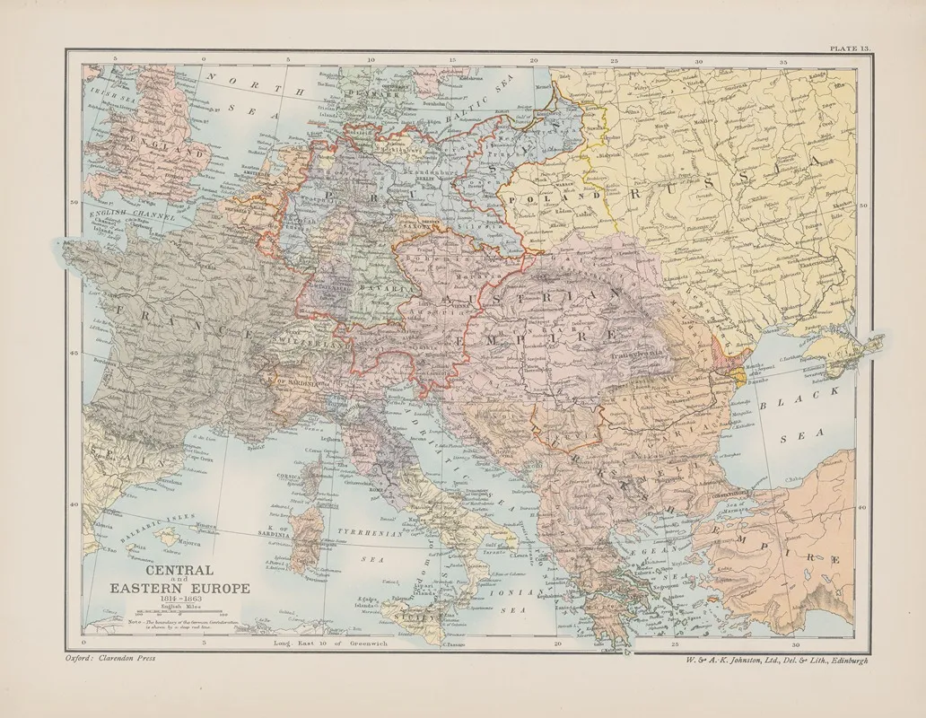Europe‎ ‎1814 Wall Art by Reginald Lane Poole - High-Resolution Digital Print