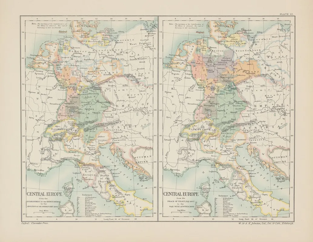 Europe in the time of the french revolution and Wall Art by Reginald Lane Poole - High-Resolution Digital Print