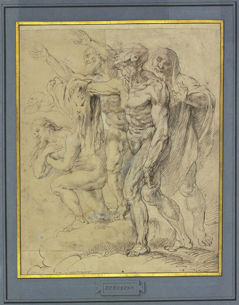 Eva Maria Magdalena Der Heilige Bartholomaus Und Ein Weiterer Fur Ein Jungstes Gericht Wall Art by Peter Paul Rubens - High-Resolution Digital Print