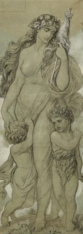 Eve Cain And Abel Wall Art by Frederic James Shields - High-Resolution Digital Print