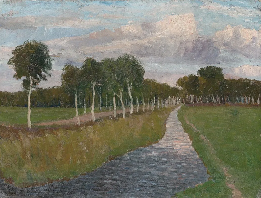 Evening At Moor Channel Ii Wall Art by Fritz Overbeck - High-Resolution Digital Print