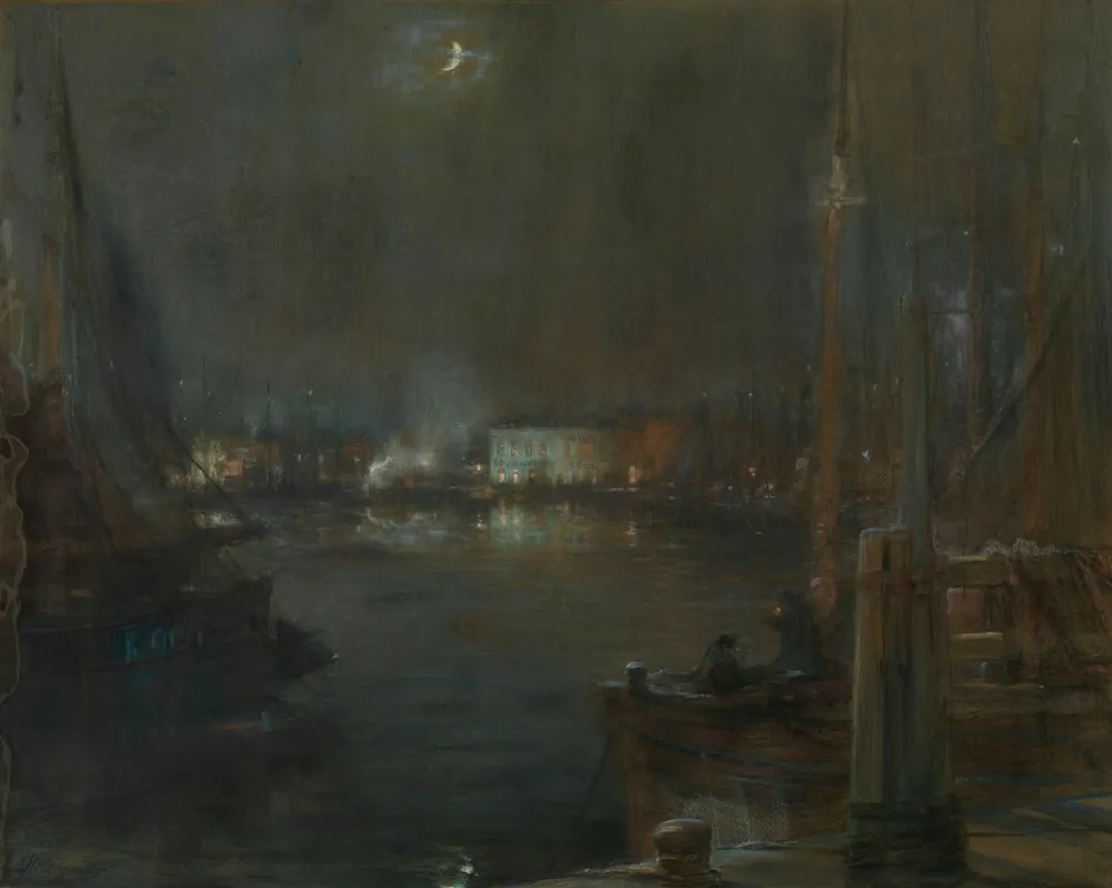 Evening At The Ostend Harbour