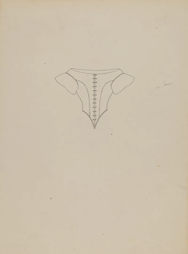 Evening Bodice Line Drawing