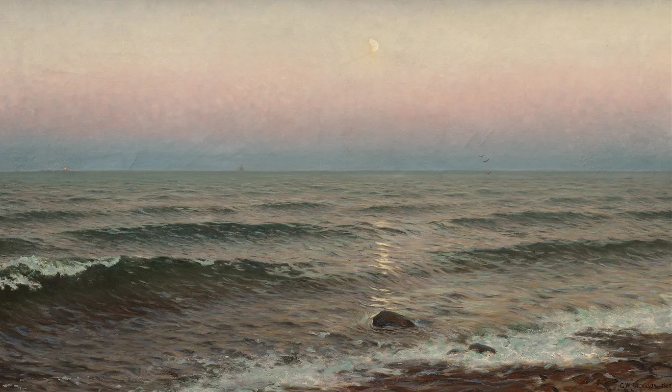 Evening By The Shore Motif From Oxelosund Wall Art by Wilhelm Jaensson - High-Resolution Digital Print