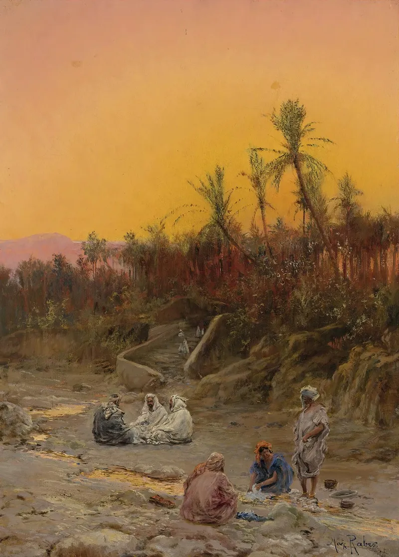 Evening In Biskra Wall Art by Max Friedrich Rabes - High-Resolution Digital Print