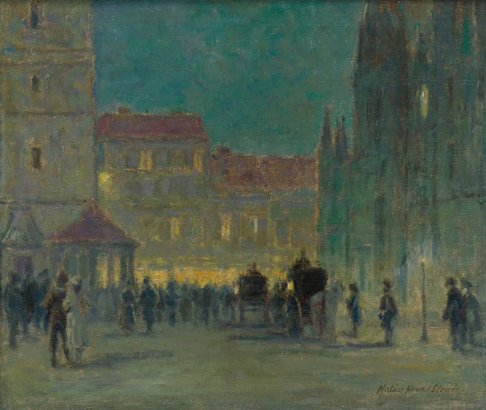 Evening In Front Of The St Elisabeth Cathedral
