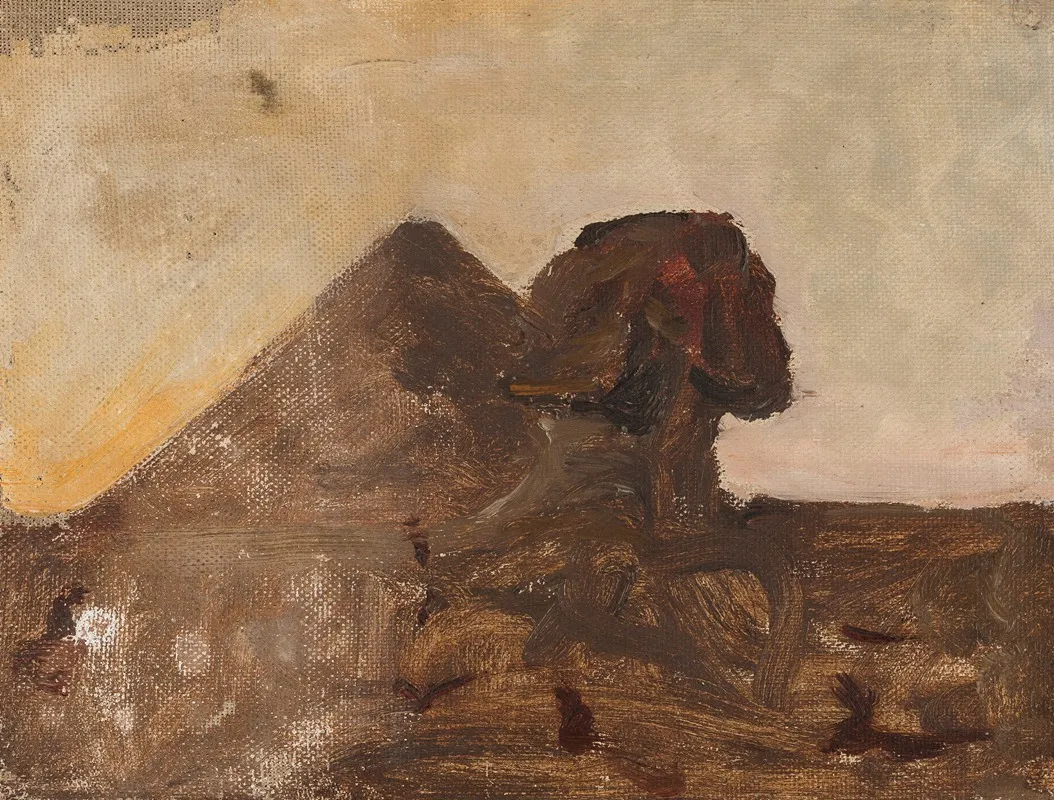 Evening In The Desert Sphinx And Pyramid From The Journey To Egypt