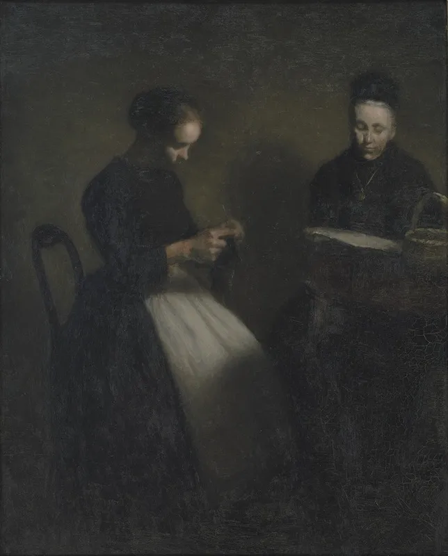 Evening In The Drawing Room The Artists Mother And Wife