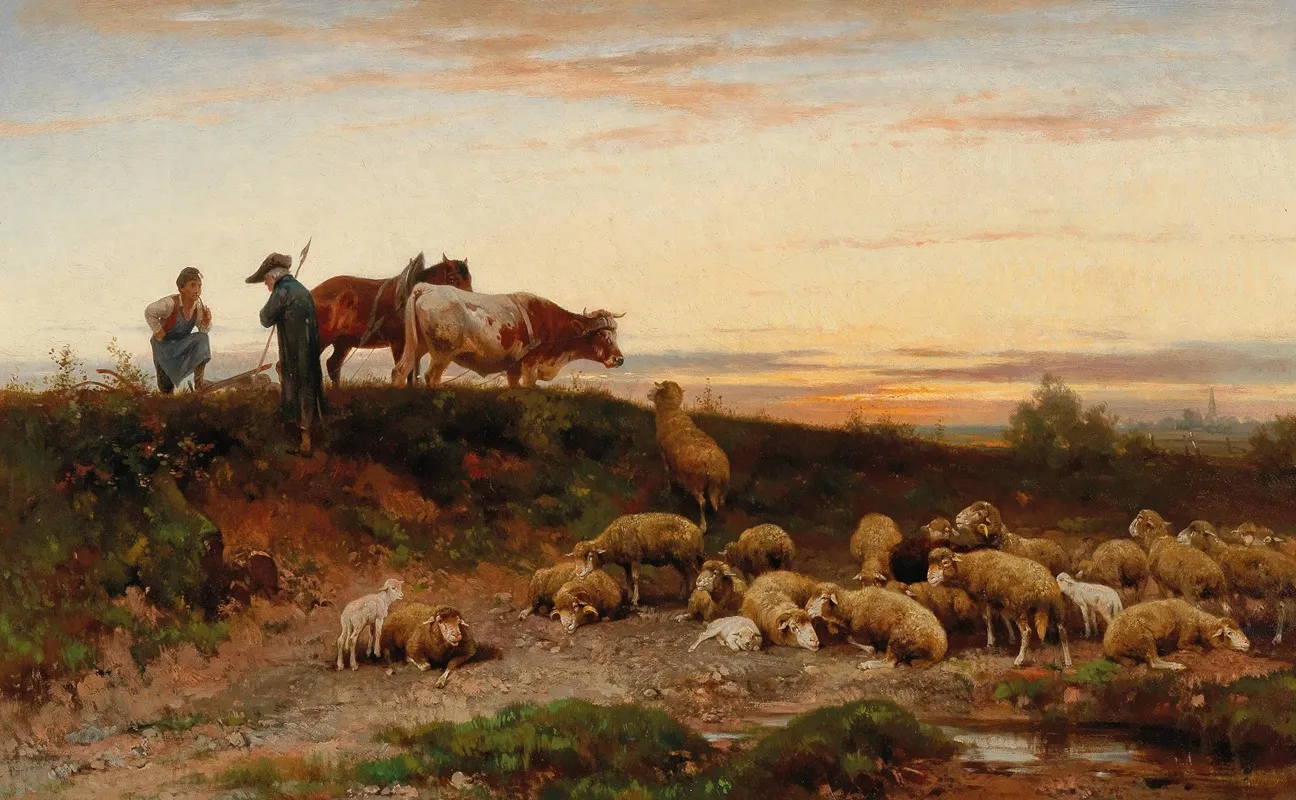Evening Landscape 10 Wall Art by Ernst Adolph Meissner - High-Resolution Digital Print