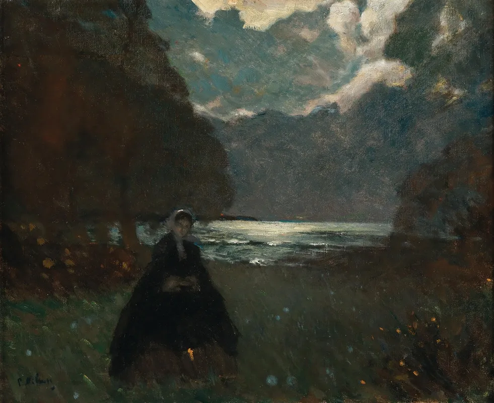 Evening On A Lake Wall Art by Peter Alexandrovitch Nilouss - High-Resolution Digital Print