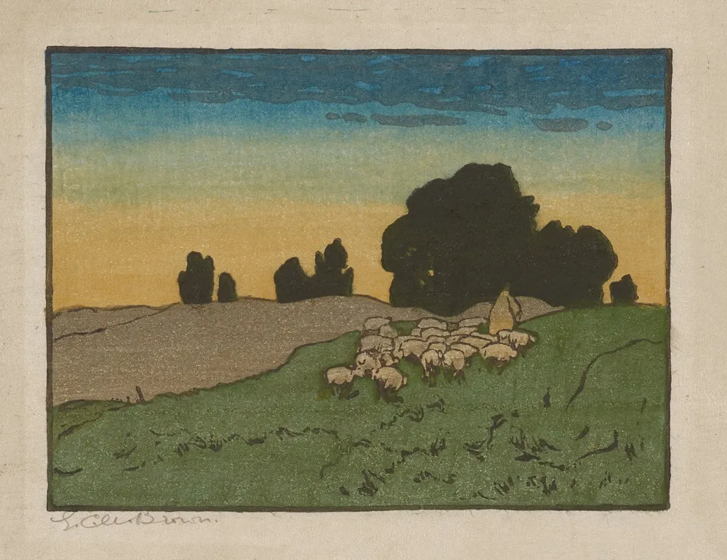 Evening Pasture 2 Wall Art by Elizabeth Christie Austen Brown - High-Resolution Digital Print