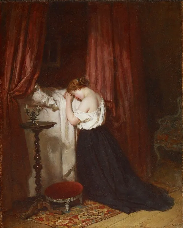 Evening Prayer 2 Wall Art by Antoine-Émile Plassan - High-Resolution Digital Print
