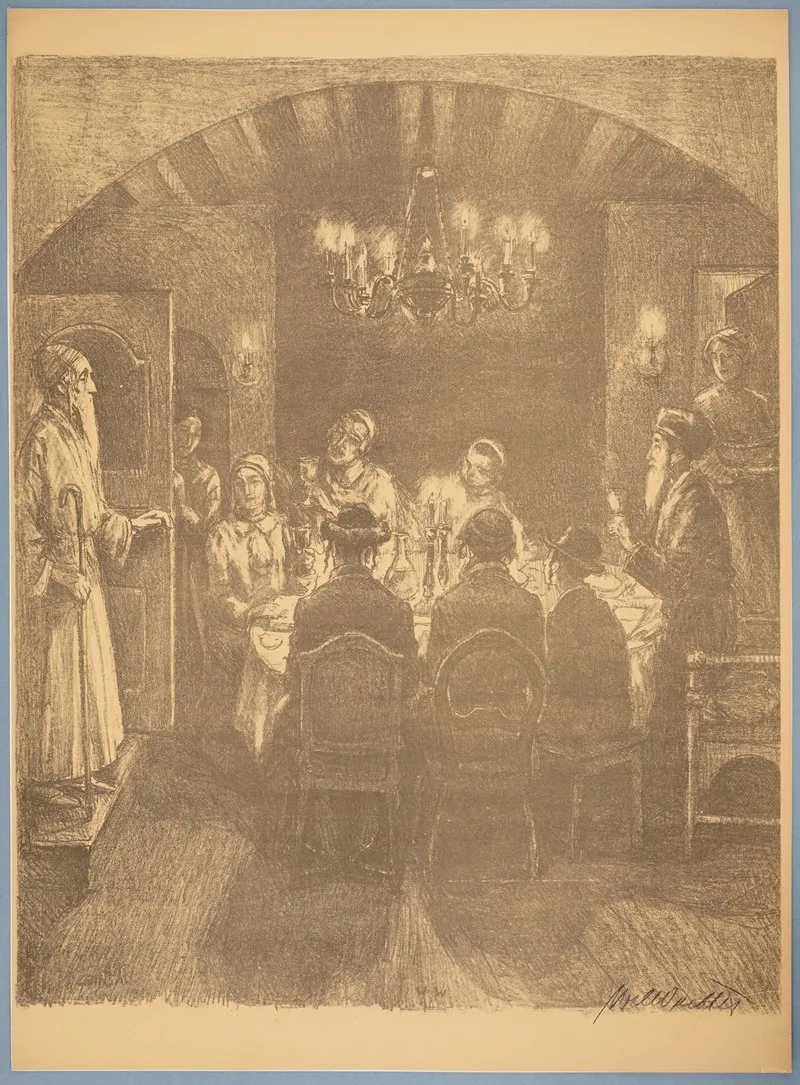 Evening Seder Wall Art by Wilhelm Wachtel - High-Resolution Digital Print