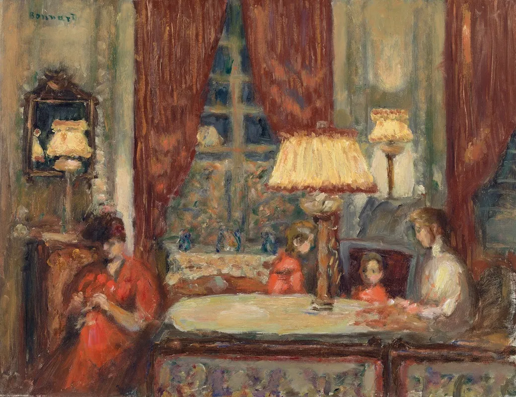Evening Under The Lamps La Soiree Sous Les Lampes Wall Art by Pierre Bonnard - High-Resolution Digital Print
