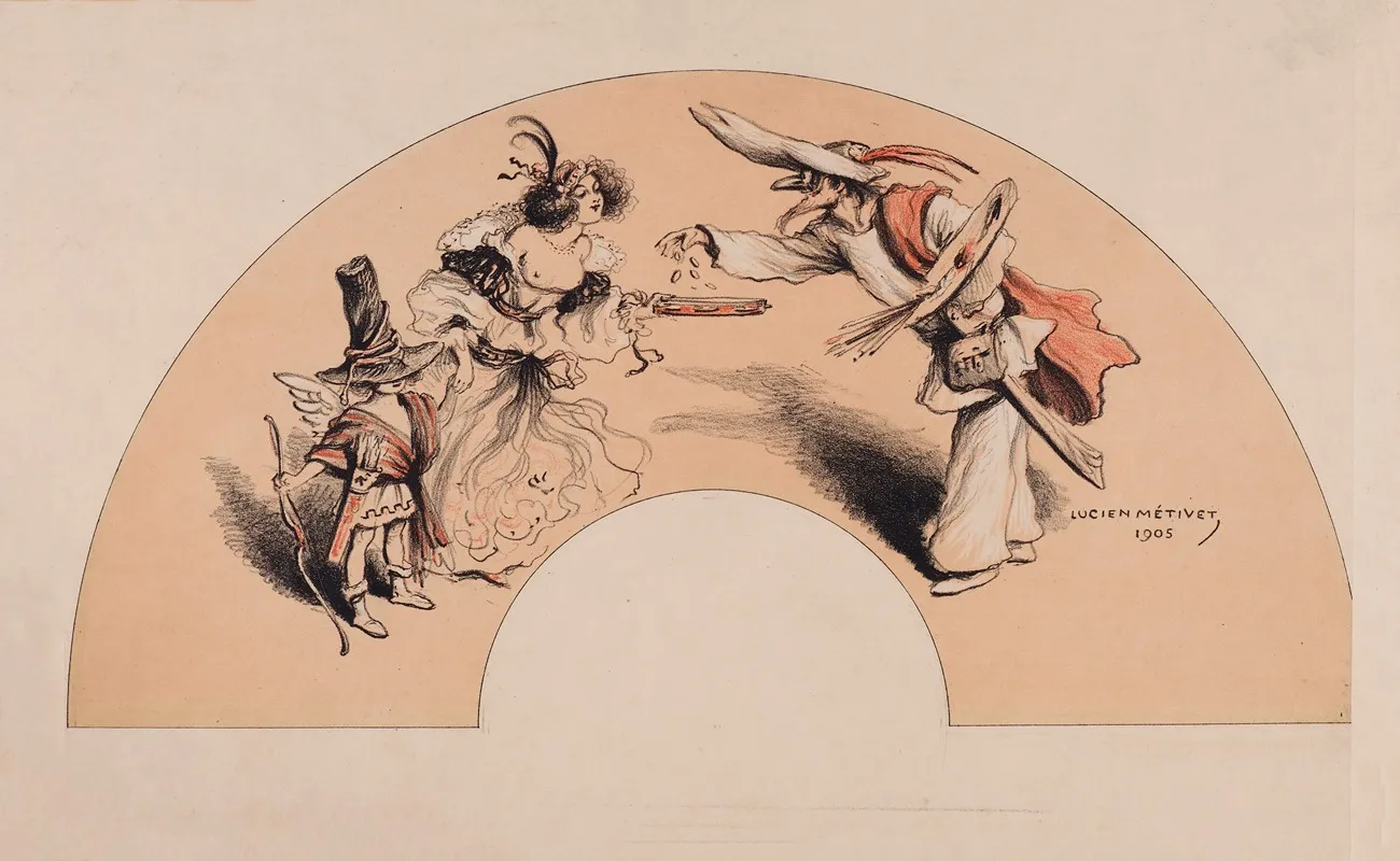Eventail Wall Art by Lucien Marie François Métivet - High-Resolution Digital Print