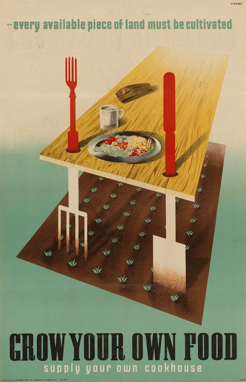 Every Available Piece Of Land Must Be Cultivated Grow Your Own Food Supply Your Own Cookhouse