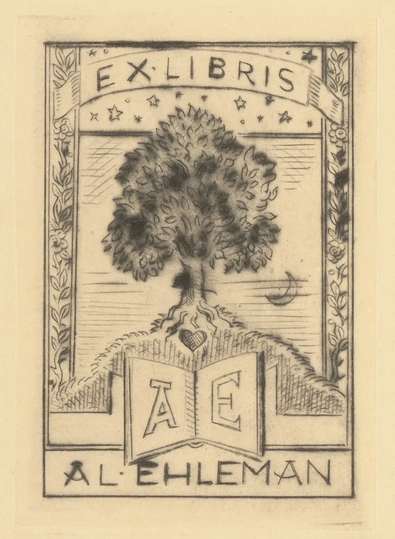 Ex Libris Al Ehlemana Wall Art by Leo Brož - High-Resolution Digital Print