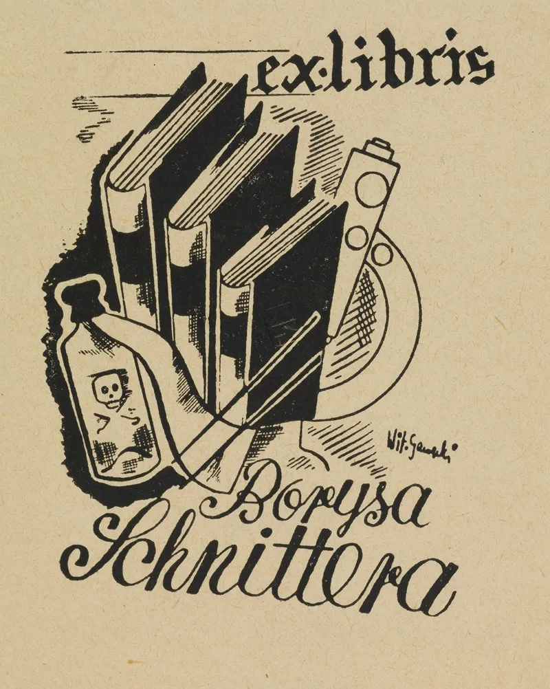Ex Libris Borysa Schnittera 2 Wall Art by Witold Gawęcki - High-Resolution Digital Print