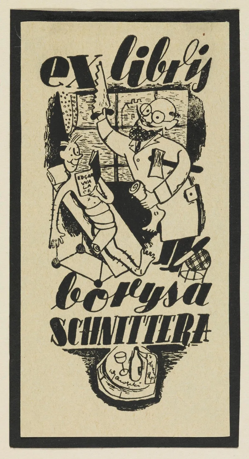 Ex Libris Borysa Schnittera Wall Art by Witold Gawęcki - High-Resolution Digital Print