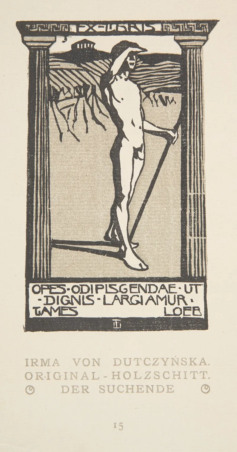 Ex Libris Der Suchende Wall Art by Irma Duczyńska - High-Resolution Digital Print