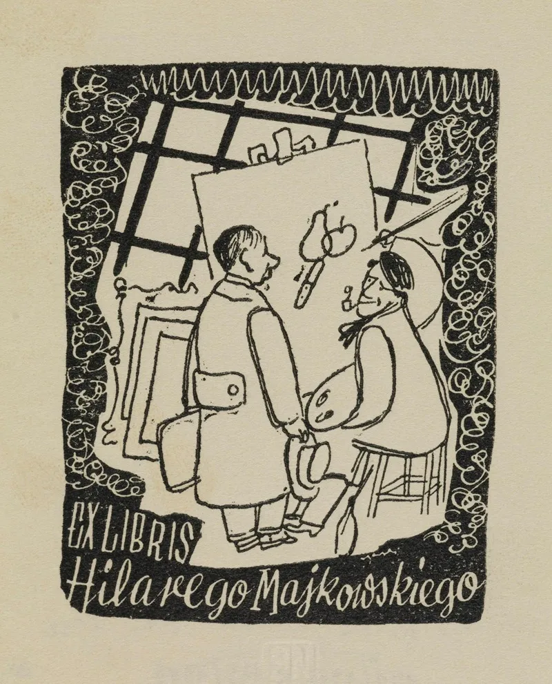 Ex Libris Hilarego Majkowskiego Wall Art by Witold Gawęcki - High-Resolution Digital Print