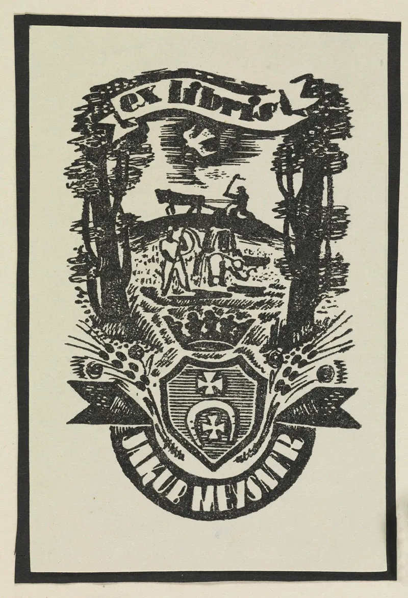 Ex Libris Jakub Meysner Wall Art by Witold Gawęcki - High-Resolution Digital Print