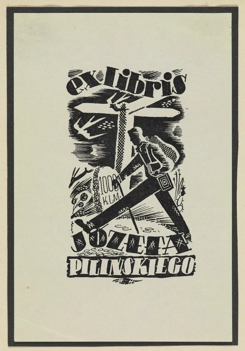 Ex Libris Jozefa Pilinskiego Wall Art by Witold Gawęcki - High-Resolution Digital Print