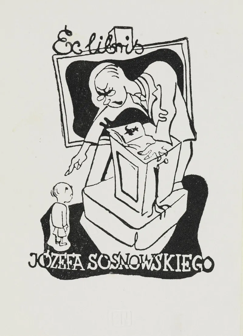 Ex Libris Jozefa Sosnowskiego Wall Art by Witold Gawęcki - High-Resolution Digital Print