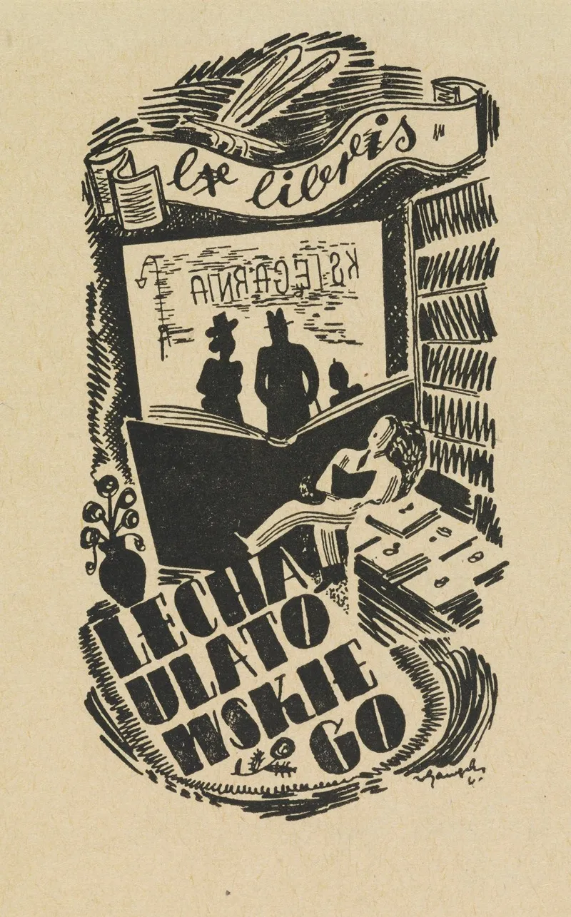 Ex Libris Lecha Ulatowskiego Wall Art by Witold Gawęcki - High-Resolution Digital Print