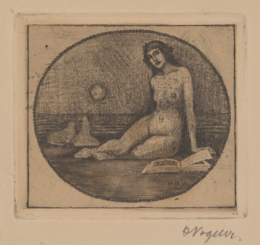 Ex Libris Liegende Am Meer