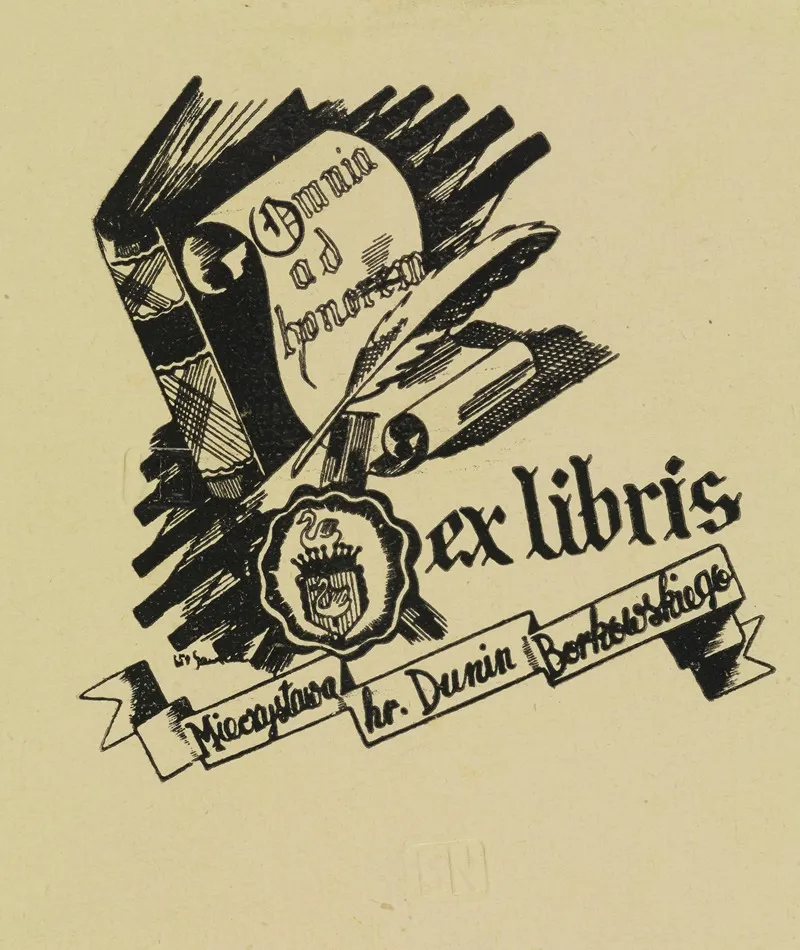 Ex Libris Mieczyslawa Hr Dunin Borkowskiego Wall Art by Witold Gawęcki - High-Resolution Digital Print