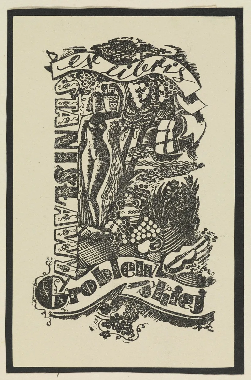 Ex Libris Stanislawy Groblewskiej Wall Art by Witold Gawęcki - High-Resolution Digital Print