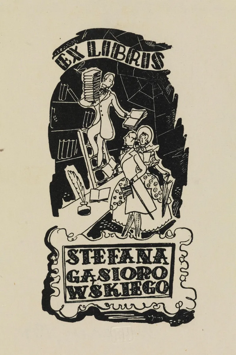 Ex Libris Stefana Gasiorowskiego Wall Art by Witold Gawęcki - High-Resolution Digital Print