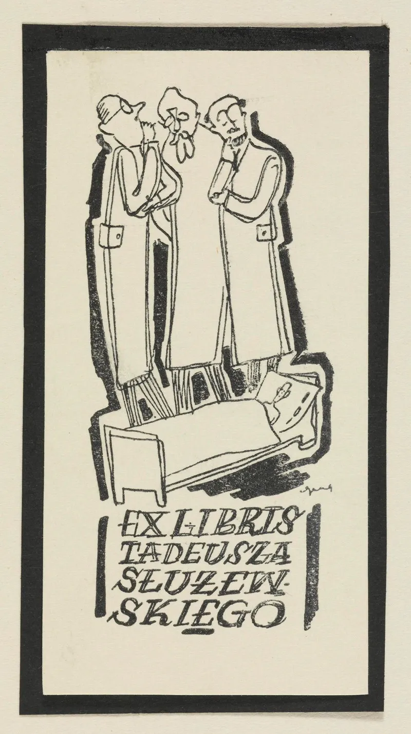 Ex Libris Tadeusza Sluzewskiego Wall Art by Witold Gawęcki - High-Resolution Digital Print
