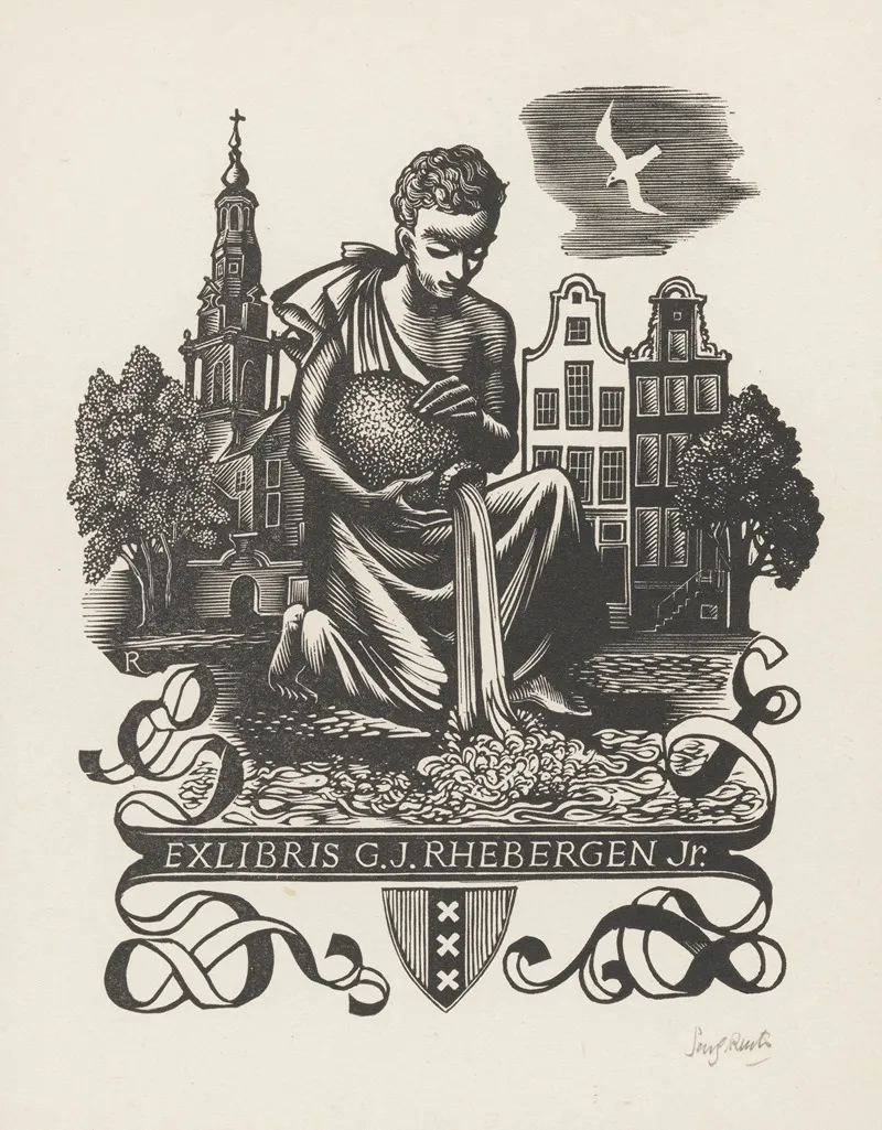 Ex Libris Van G J Rhebergen Jr Wall Art by Pam Georg Rueter - High-Resolution Digital Print
