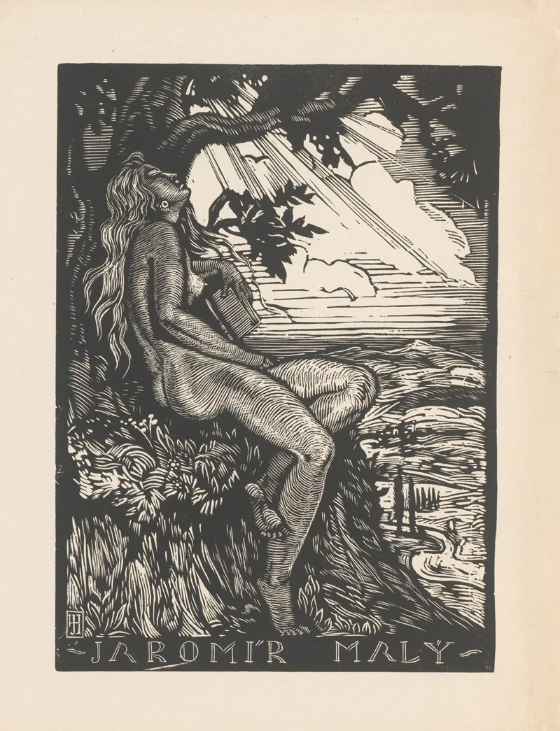 Ex Libris Van Jaromir Maly Wall Art by Josef Hodek - High-Resolution Digital Print
