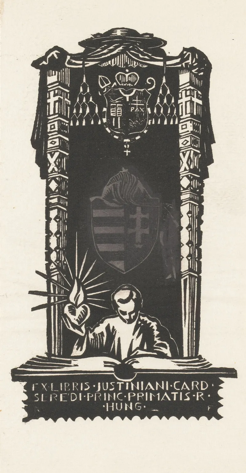 Ex Libris Van Kardinaal Jusztinian Seredi Wall Art by Dezsö Farkas - High-Resolution Digital Print