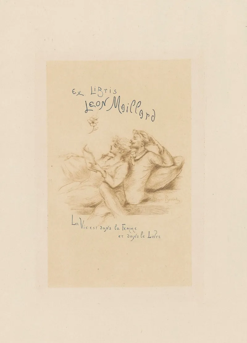Ex Libris Van Leon Maillard Wall Art by Henri Boutet - High-Resolution Digital Print