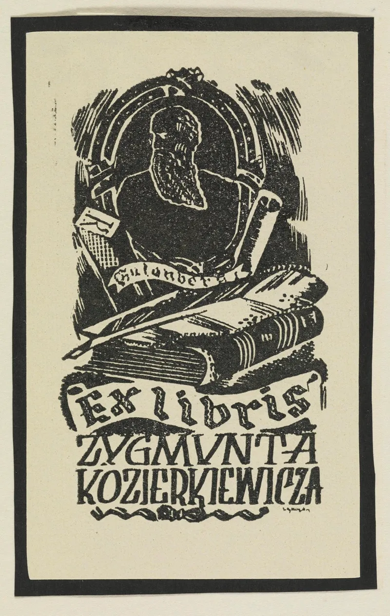 Ex Libris Zygmunta Kozierkiewicza Wall Art by Witold Gawęcki - High-Resolution Digital Print