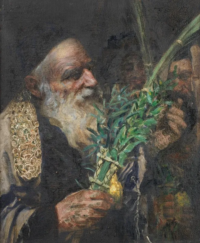Examining The Lulav Wall Art by Leopold Pilichowski - High-Resolution Digital Print