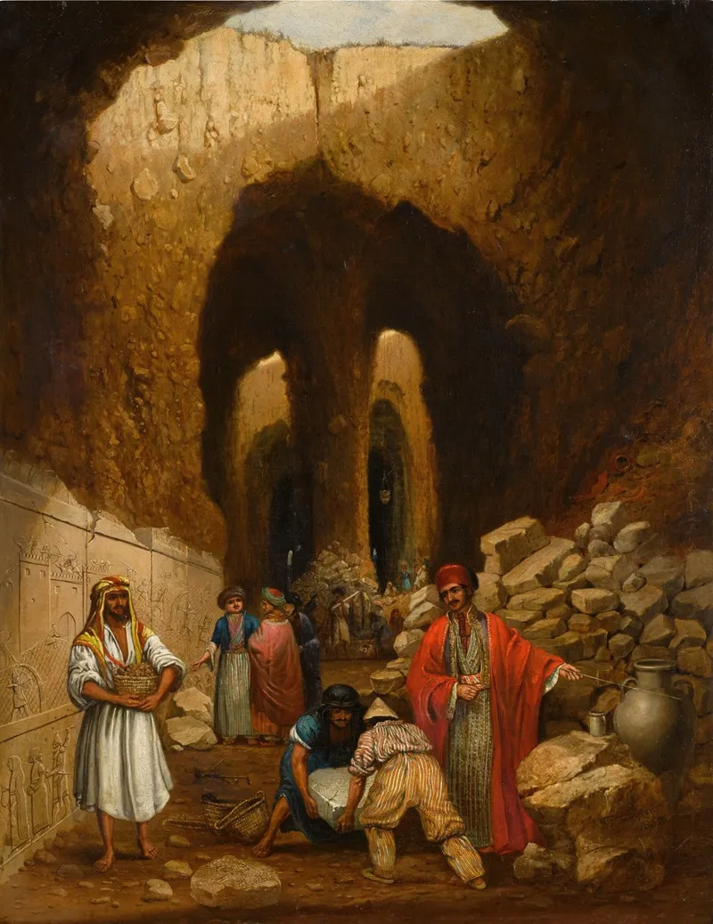 Excavation Of The City Of Nineveh Wall Art by Frederick Charles Cooper - High-Resolution Digital Print