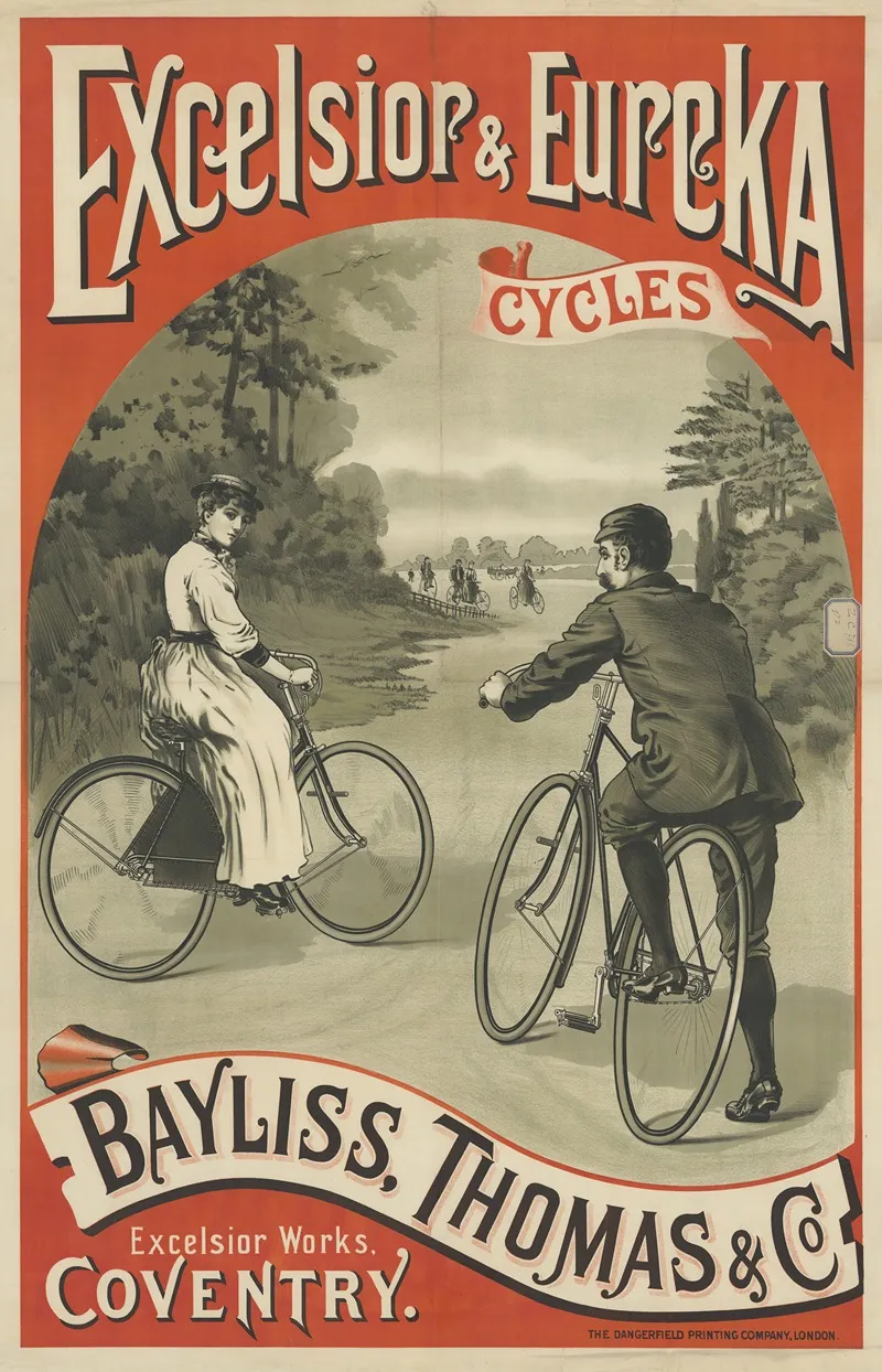 Excelsior Eureka Cycles Bayliss Thomas C Excelsior Works Coventry Wall Art by Anonymous - High-Resolution Digital Print