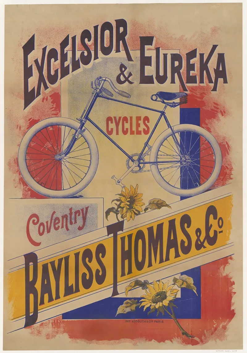 Excelsior Eureka Cycles Coventry Bayliss Thomas Co 2 Wall Art by Imp. Kossuth &amp; Cie - High-Resolution Digital Print