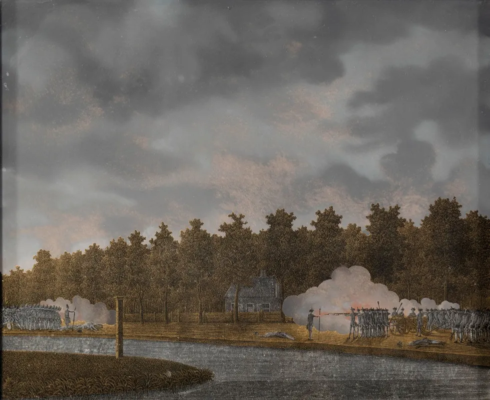 Exchange Of Fire On The Vaartse Rijn Near Jutphaas