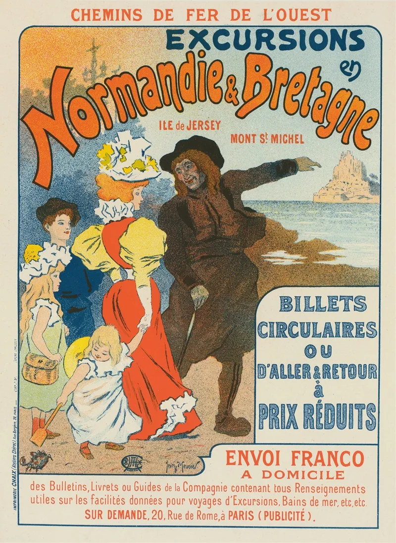 Excursions En Normandie Et Bretagne Wall Art by Georges Meunier - High-Resolution Digital Print